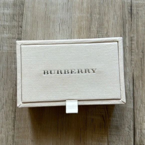 Burberry Silver Tone Check Logo Cuff Links - Picture 3 of 3